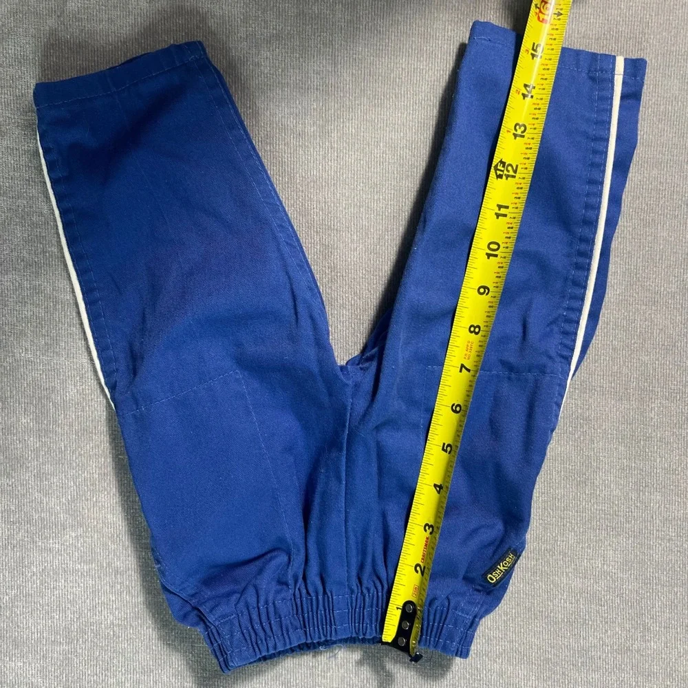 Vintage OshKosh Bgosh Blue Side Stripe Track Pants 12 Months Made in USA 9760